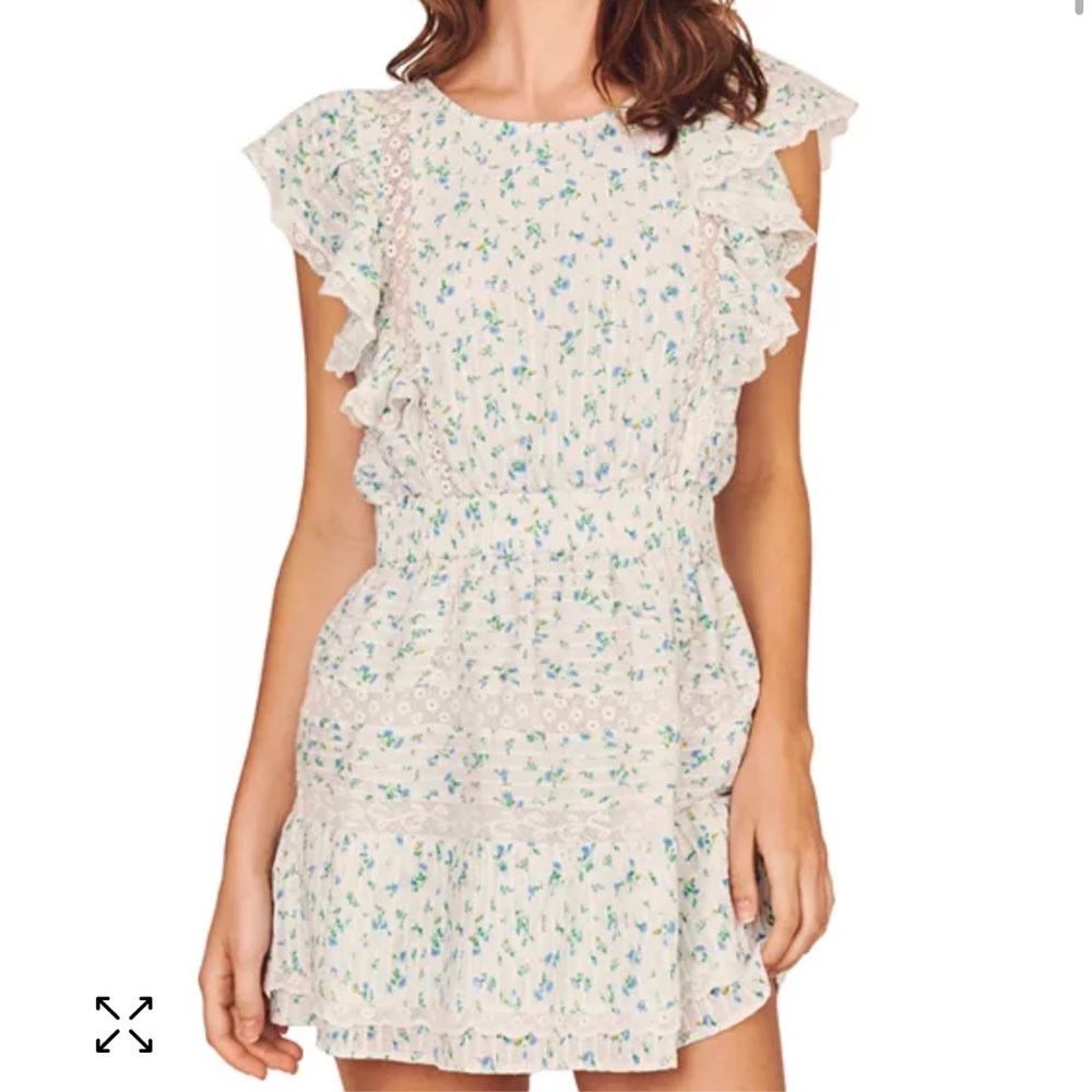 Floral Ruffle Sleeve Dress